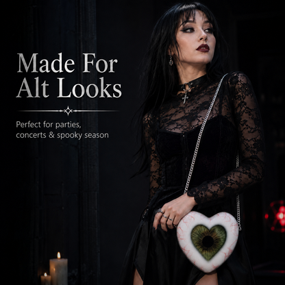 🖤Gothic Heart Eye Statement Crossbody Bag