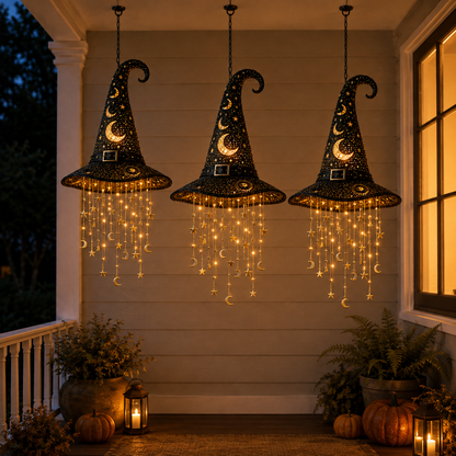 ✨50% OFF TODAY🎃 Lighted Witch Hat Hanging Chime