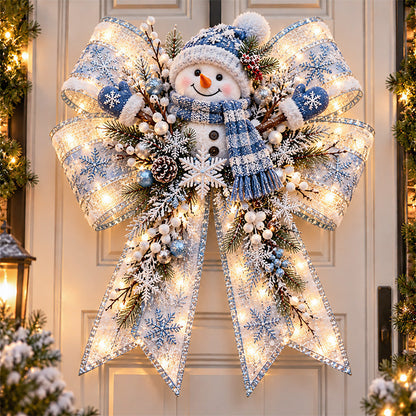 🔥LAST DAY 50%🎀🎄 Christmas Magic Bow Door Hangers – Oversized Light-Up Holiday Bows in 6 Festive Styles