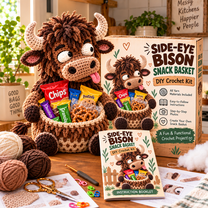 🔥Buy 3, Get 1 Free—Today Only 🔥🔥–😂 Snack Attack Squad™ – DIY Crochet Funny Animal Snack Basket Collection