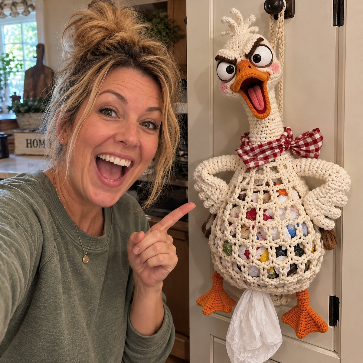 🔥Buy 3, Get 1 Free—Today Only 🔥🔥– 🌼 Cottage Harvest Keepers™ — Crochet Animal Bag Holder DIY Kit