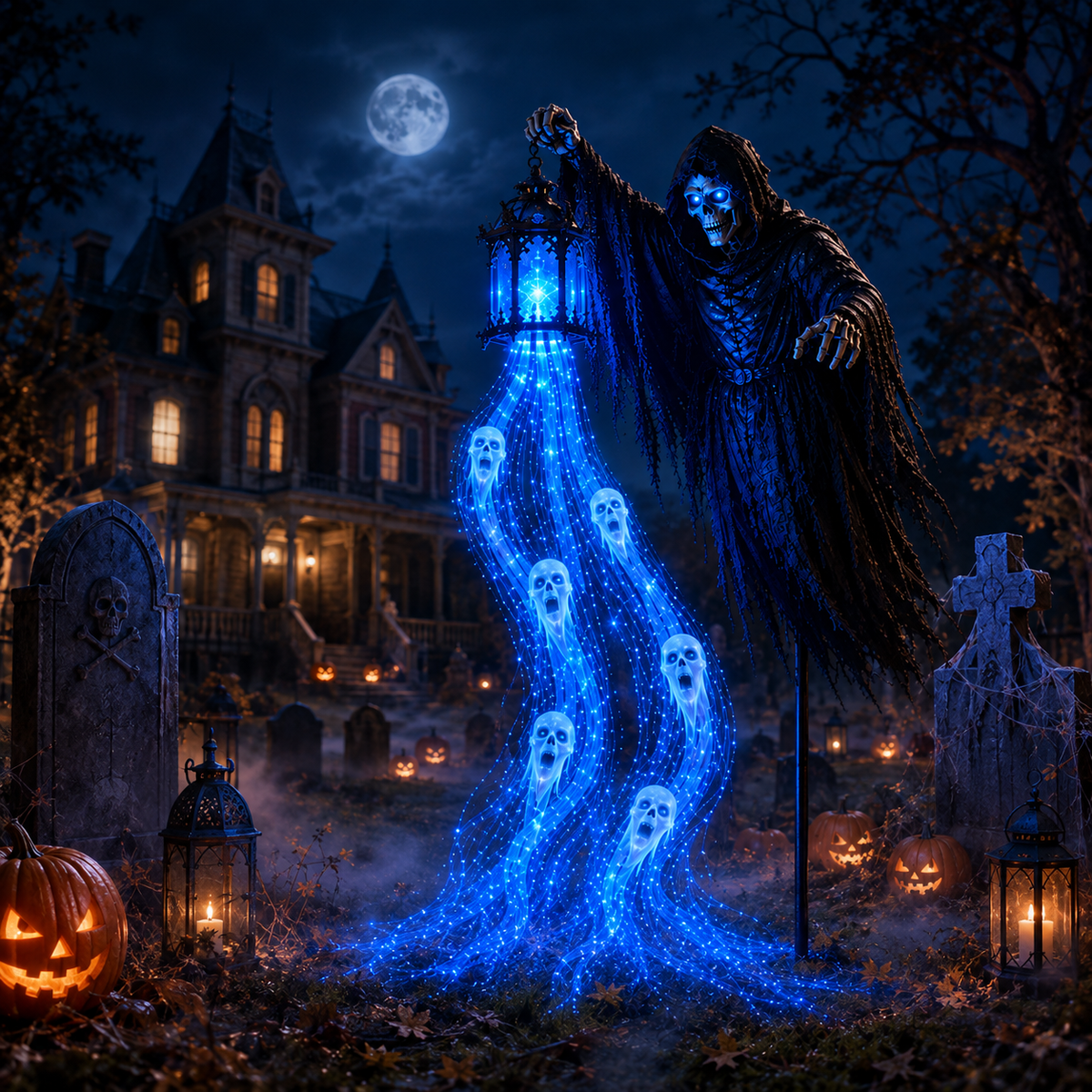 🔥70% OFF TODAY 🎁💀 Halloween Haunted Yard Lights – Solar Spirit Character Collection👻