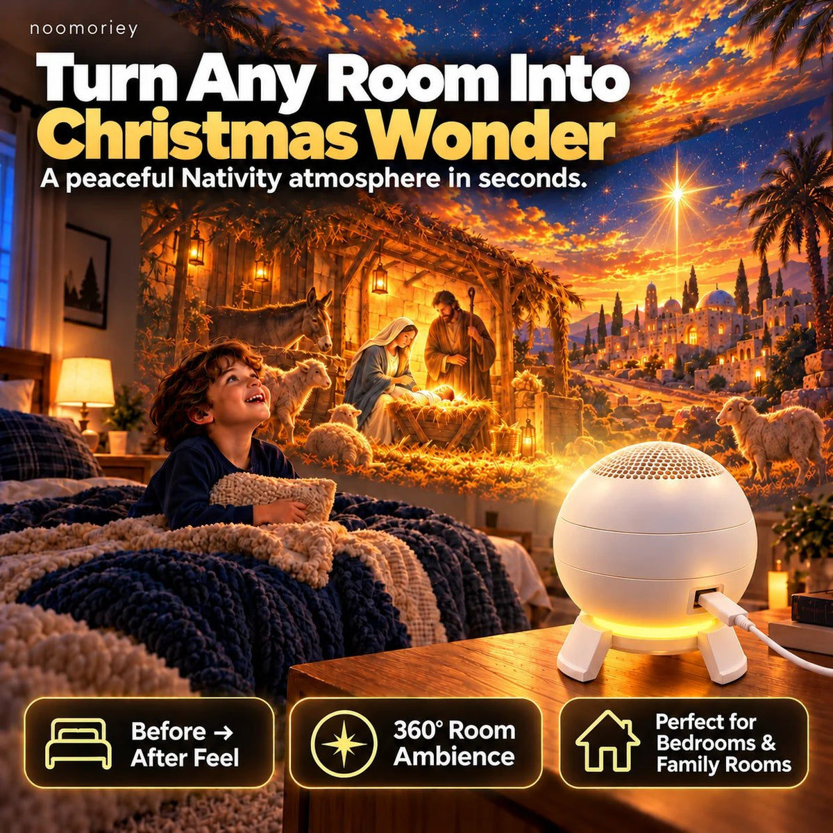 ✝️🌌 5D Nativity Starry Sky Projector | Bring Bethlehem Across Your Walls & Ceiling This Christmas ✨