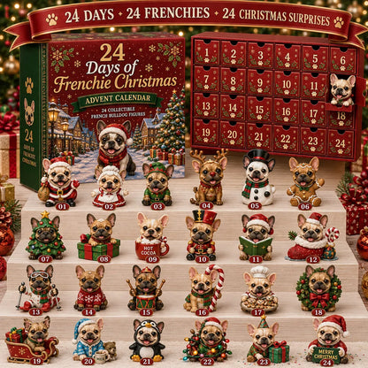 🐶 24-Day French Bulldog Christmas Advent Calendar | 24 Unique Collectible Frenchie Characters with Different Outfits, Personalities & Daily Holiday Surprises 🎄✨