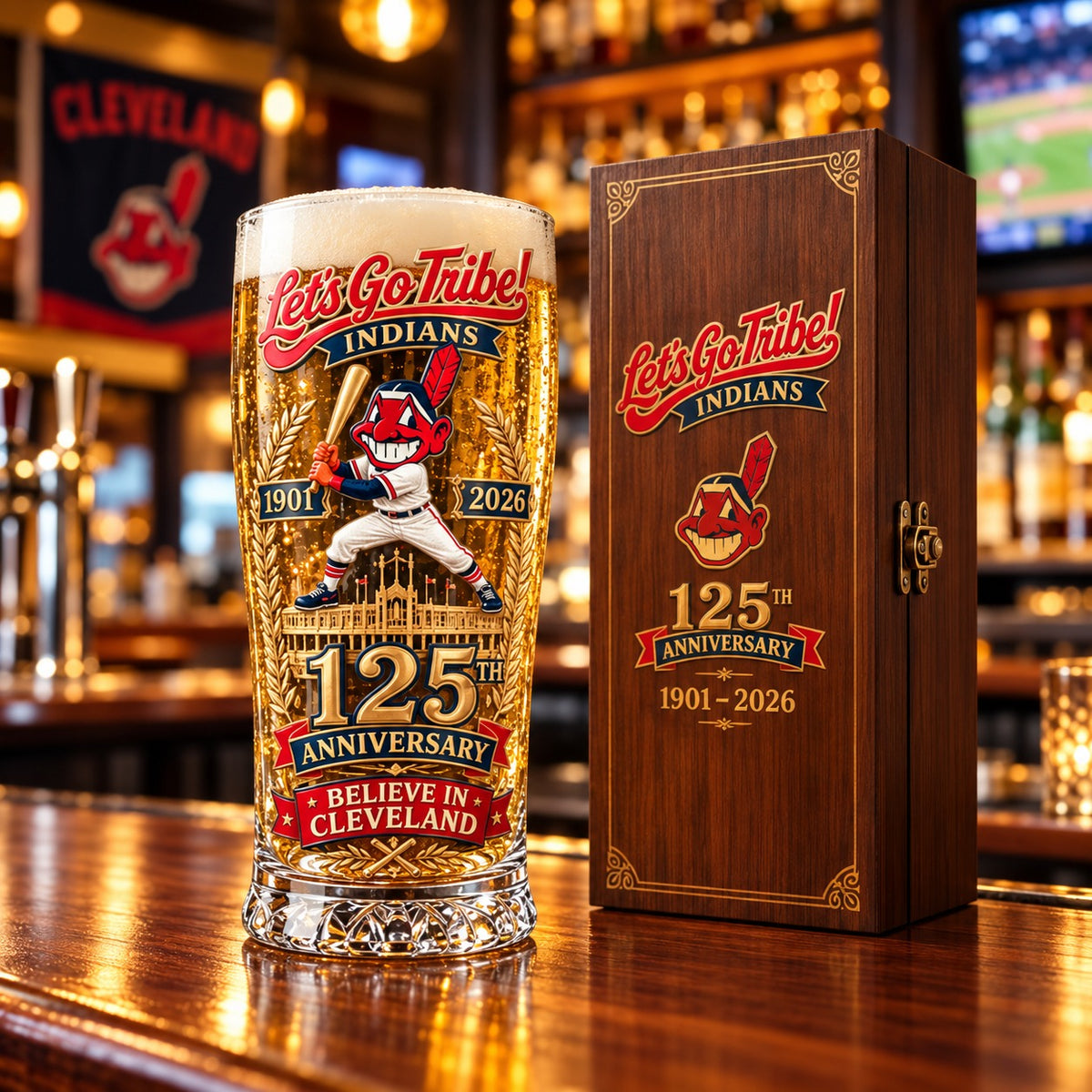 🏆 Let’s Go Tribe! 125th Anniversary Commemorative Pint Glass