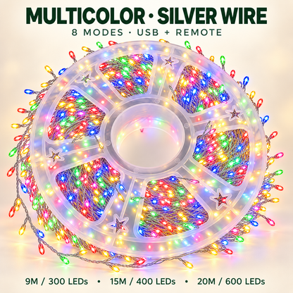 🔥 49% OFF TODAY🌟 300–600 LED Christmas Cluster Lights with 8 Lighting Modes