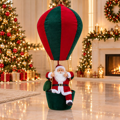 🎅 Lighted Musical Hanging Santa | Collapsible Christmas Décor