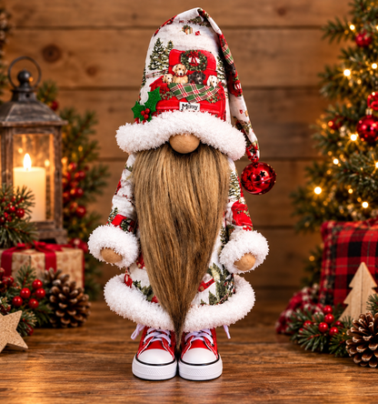 🔥😍Festive Gnome Couple Figurines – Bearded & Braided Hair🎄