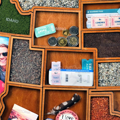 🗺️ Personalized USA Travel Memory Map ✨ Collect Memories, One State at a Time