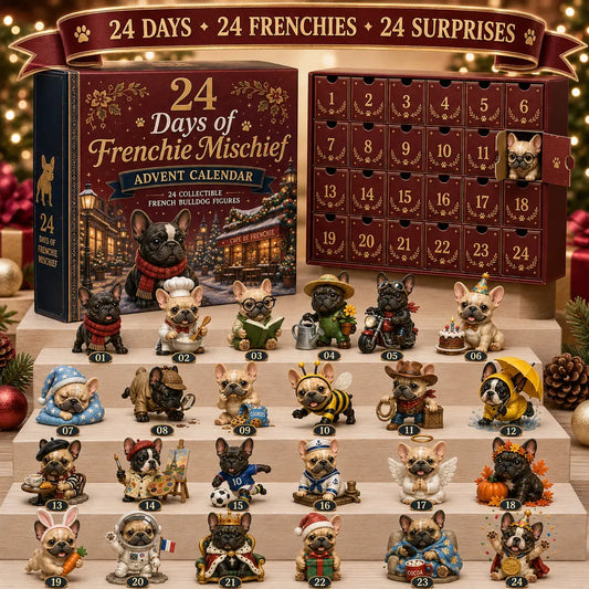 ⏳ 50% OFF TODAY– 🐶 24-Day French Bulldog Christmas Advent Calendar | 24 Unique Collectible Frenchie Characters with Different Outfits, Personalities & Daily Holiday Surprises 🎄✨