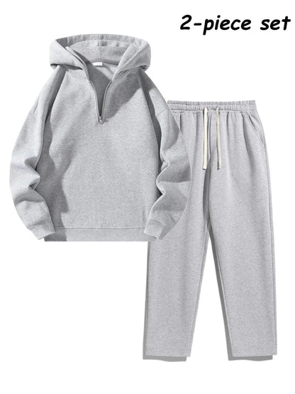 ⚡Hot Sales 50% OFF🔥Men's Plain Two-piece Casual Sporty Sweatsuit Set