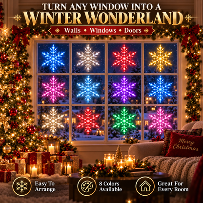 🎄 Christmas Sale 50% OFF❄️LED Snowflake Wall Light 12 Piece Set – Remote-Controlled Christmas Winter Decor