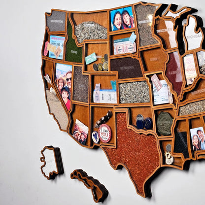 🗺️ Personalized USA Travel Memory Map ✨ Collect Memories, One State at a Time