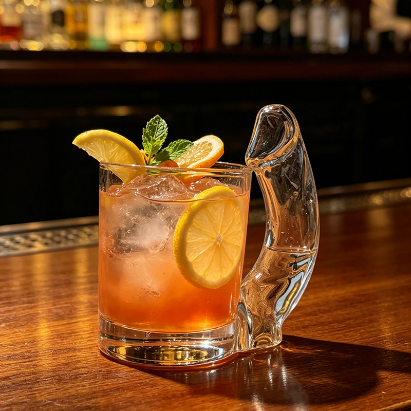 🎁 Funny Cocktail Glass – Unique Novelty Bar Gift for Drink Lovers