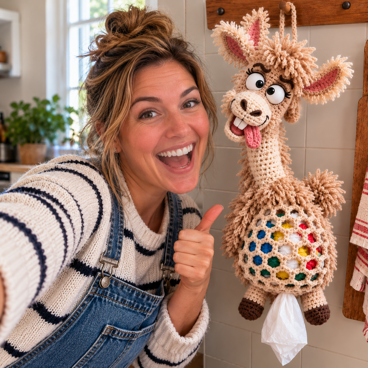 🔥Buy 3, Get 1 Free—Today Only 🔥🔥– 🌼 Cottage Harvest Keepers™ — Crochet Animal Bag Holder DIY Kit