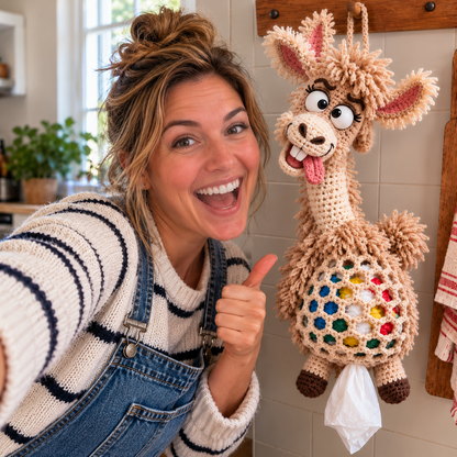 🔥Buy 3, Get 1 Free—Today Only 🔥🔥– 🌼 Cottage Harvest Keepers™ — Crochet Animal Bag Holder DIY Kit