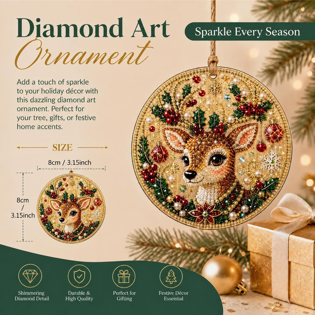 🔥Christmas Sale 50% OFF🎄 DIY Diamond Painting Ornaments Kit