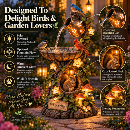 🐦 Solar Birdbath Fountain – Bring Your Garden to Life