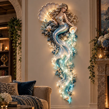 🌊✨ Enchanted Ocean Legends™ Lighted Wall Décor Collection 🐋🧜‍♀️