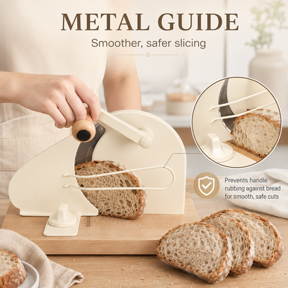 🍞 Adjustable Manual Bread Slicer – Hand Crank Cutter for Sourdough & Homemade Bread