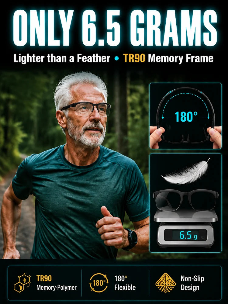🔥Smart Zoom Color-Changing Solar Real-Time AI Translation Glasses👀