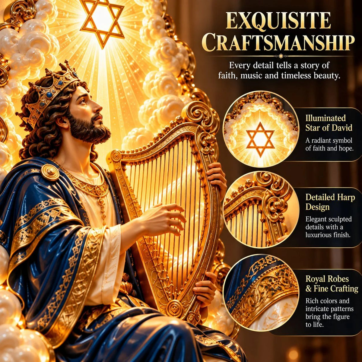 ✝️Jewish Heritage Illuminated Wall Art – High Priest Inspired Design