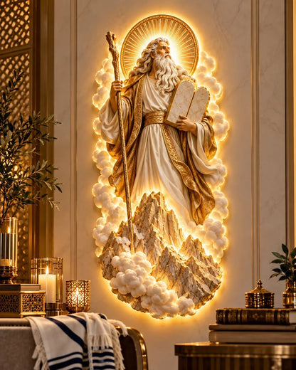 ✝️Jewish Heritage Illuminated Wall Art – High Priest Inspired Design