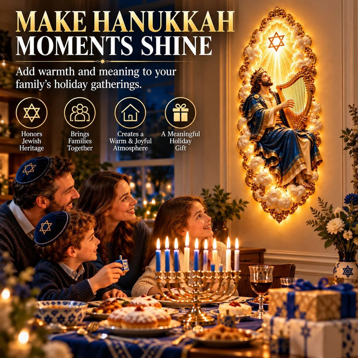 ✝️Jewish Heritage Illuminated Wall Art – High Priest Inspired Design