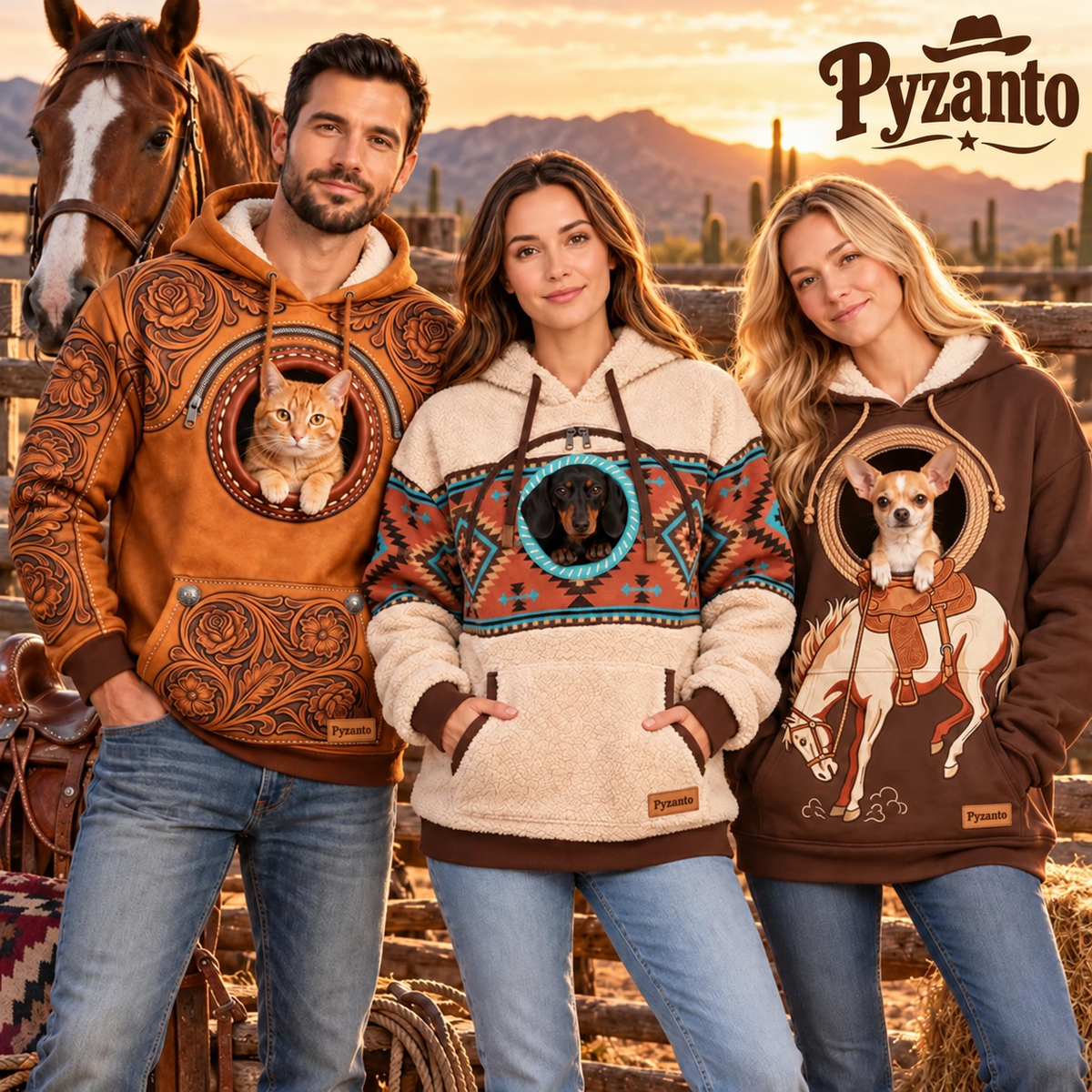 ✨50% OFF TODAY🤠 Western Cowboy Pet Carrier Jumpsuit – Keep Your Pet Close & Cozy