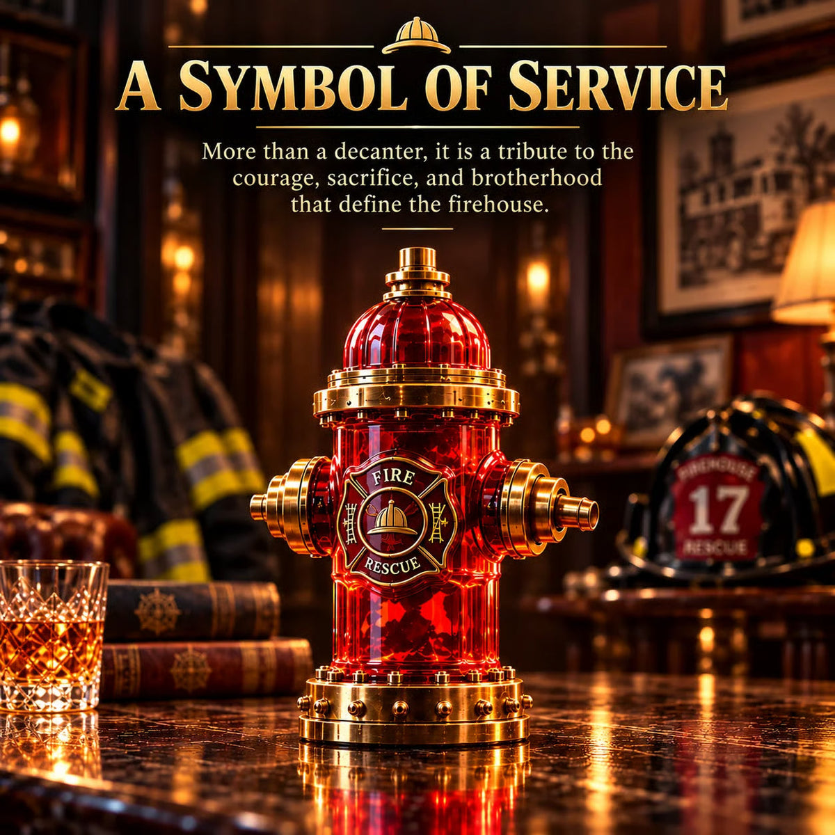 🔥HOT SALE🔥Firehouse Reserve™ — Firefighter Tribute Whiskey Decanter