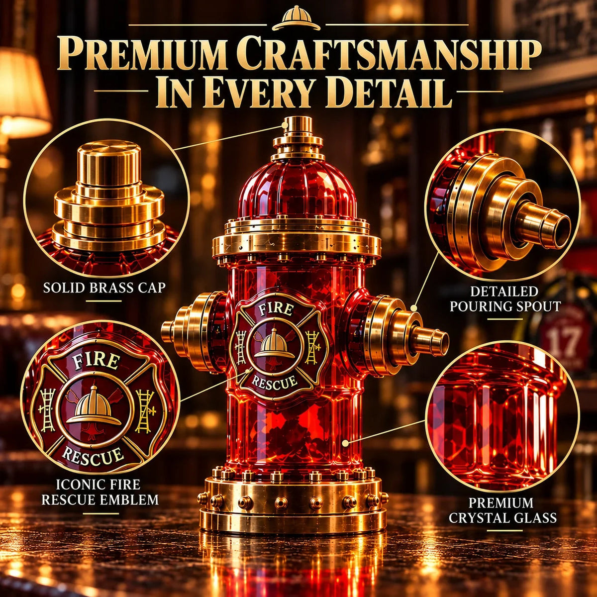 🔥HOT SALE🔥Firehouse Reserve™ — Firefighter Tribute Whiskey Decanter