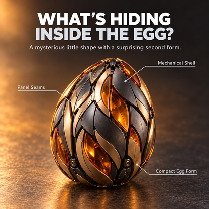 🔥🥚 Phoenixmorph – Egg To Phoenix Transforming Mechanical Figure