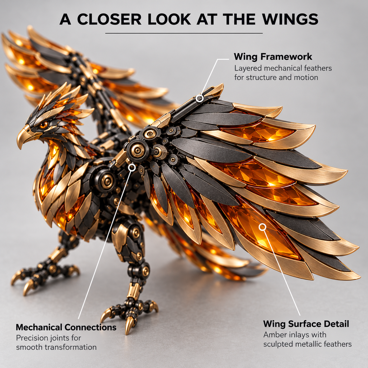 🔥🥚 Phoenixmorph – Egg To Phoenix Transforming Mechanical Figure