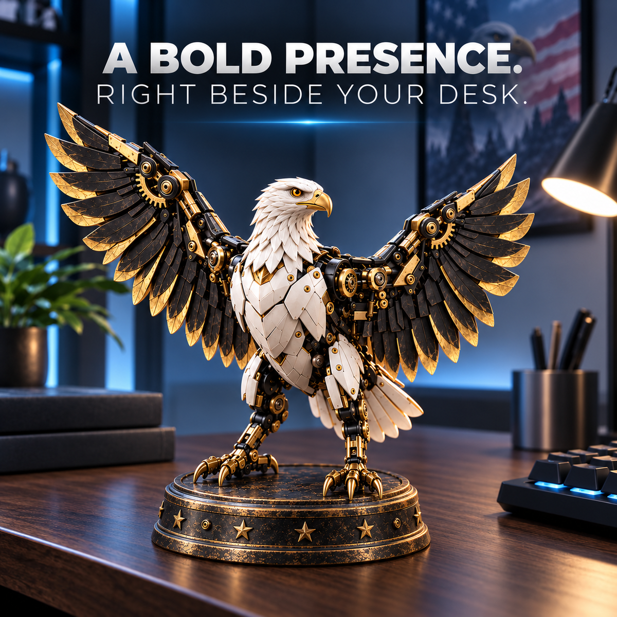 🦅 Egg To Bald Eagle – 2-in-1 Transforming Mechanical Figure