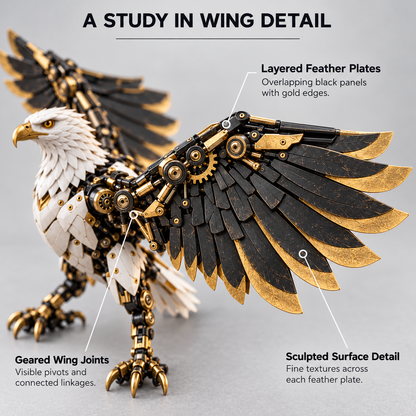 🥚🦅 Egg To Bald Eagle – 2-in-1 Transforming Mechanical Figure