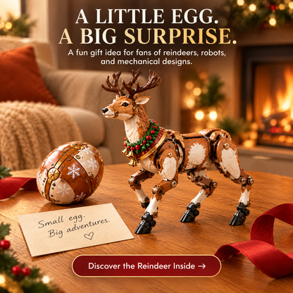 🎄🦌 ReindeerMorph – Egg to Christmas Reindeer Transforming Mechanical Toy