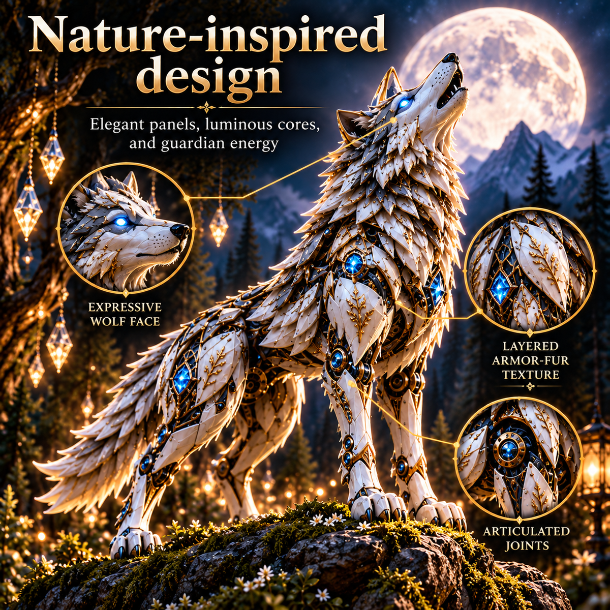 🥚🐺 2-in-1 Transforming Mechanical Wolf Egg – Forest Guardian Figure