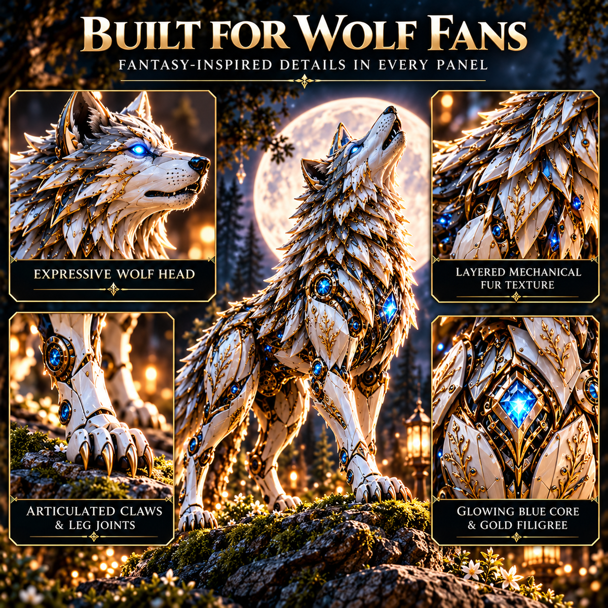🥚🐺 2-in-1 Transforming Mechanical Wolf Egg – Forest Guardian Figure