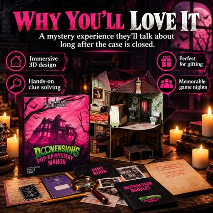 🕵️ 50% OFF Mystery Manor 3D Pop-Up Game – Solve the Murder, Uncover the Truth