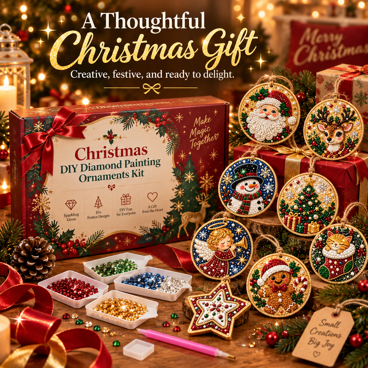 🔥Christmas Sale 50% OFF🎄 DIY Diamond Painting Ornaments Kit