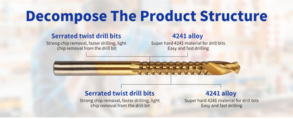 💪6-Piece 3–8mm Titanium Drill Bits⚡ Built for Metal, Wood & Plastic