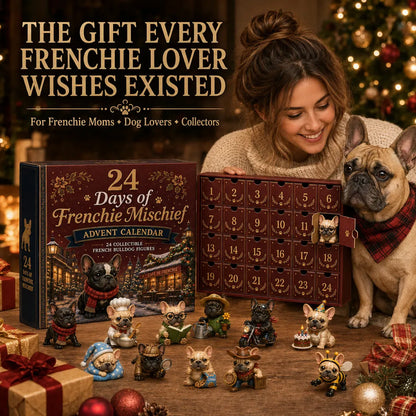 ⏳ 50% OFF TODAY– 🐶 24-Day French Bulldog Christmas Advent Calendar | 24 Unique Collectible Frenchie Characters with Different Outfits, Personalities & Daily Holiday Surprises 🎄✨