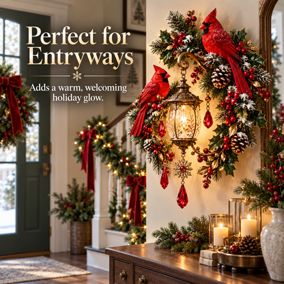 🔥70% OFF TODAY🔥Cardinal Christmas Lantern Glow™ – Lighted Holiday Wall Decor