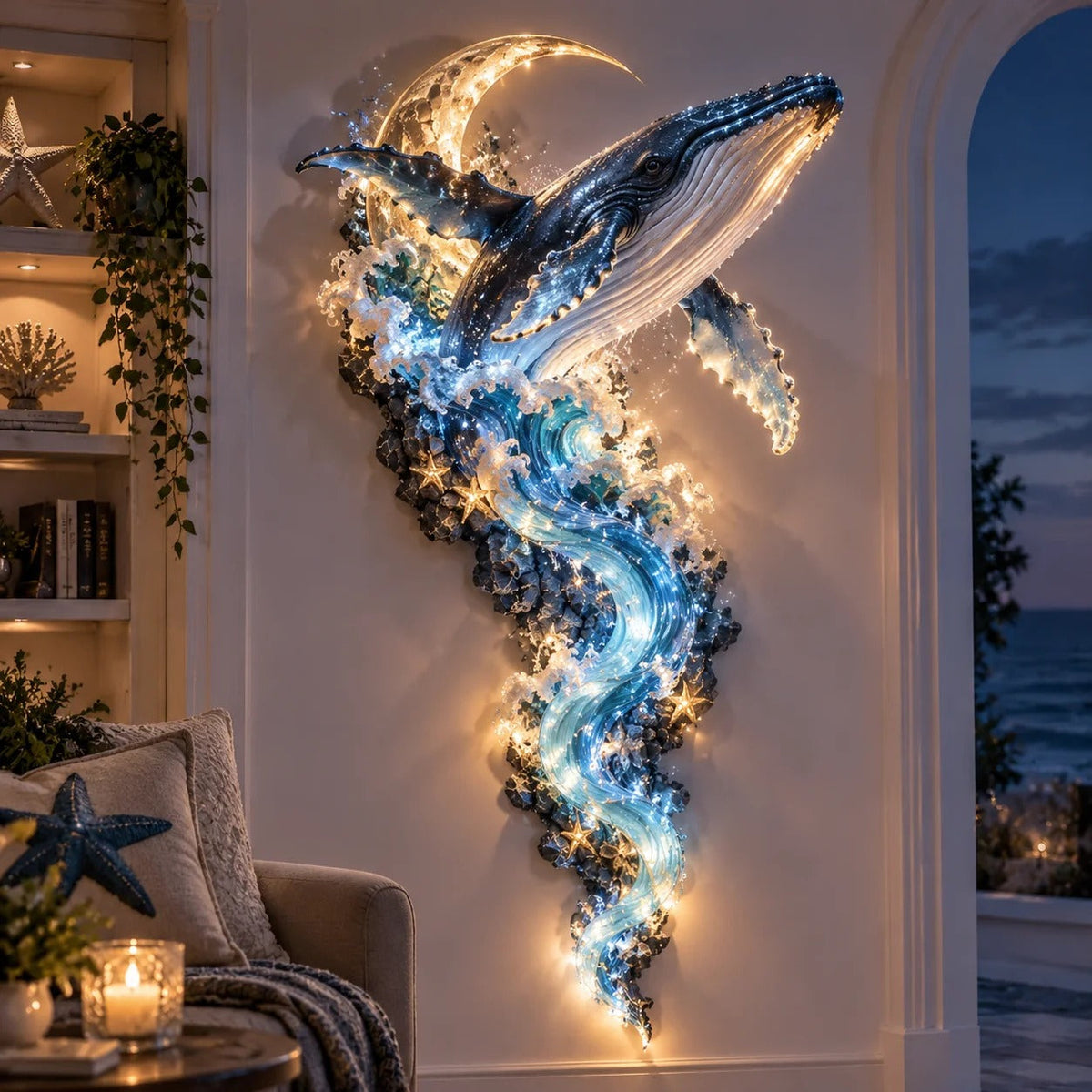 🌊✨ Enchanted Ocean Legends™ Lighted Wall Décor Collection 🐋🧜‍♀️
