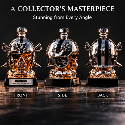 🏈 Skull Helmet Decanter - Sculpted Glassware & Home Bar Display 🏆