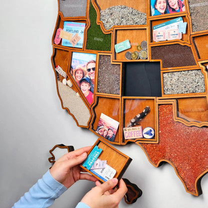 🗺️ Personalized USA Travel Memory Map ✨ Collect Memories, One State at a Time