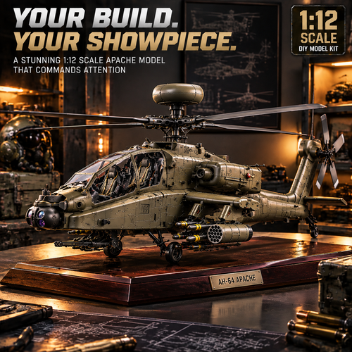 🔥LAST DAY 49% OFF🚁Apache Attack Helicopter Model Kit – Build Your Own Military Aviation Legend