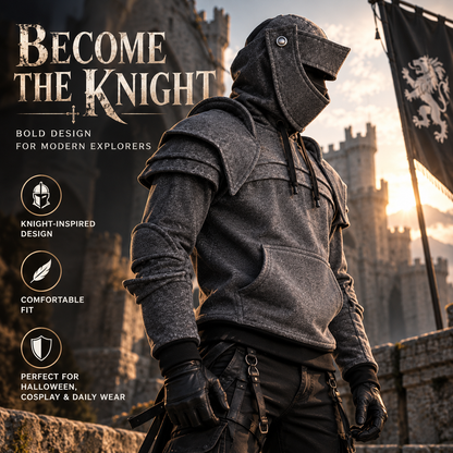 ⚔️ Become the Knight™ – Armor-Inspired Hoodie for Everyday Style
