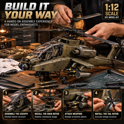 🚁 Attack Helicopter Model Kit ✨ Build Your Own Military Aviation Legend