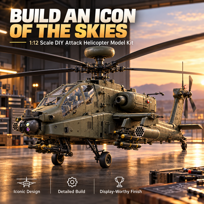 🚁 Attack Helicopter Model Kit ✨ Build Your Own Military Aviation Legend